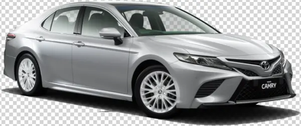 Silver Toyota Camry Car PNG Transparent Background
