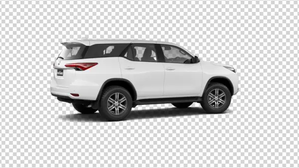White Toyota Fortuner SUV PNG Transparent Background