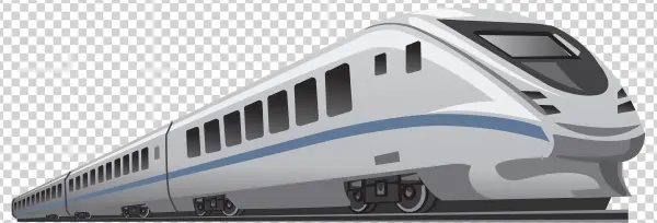 High-Speed Train PNG Transparent Background