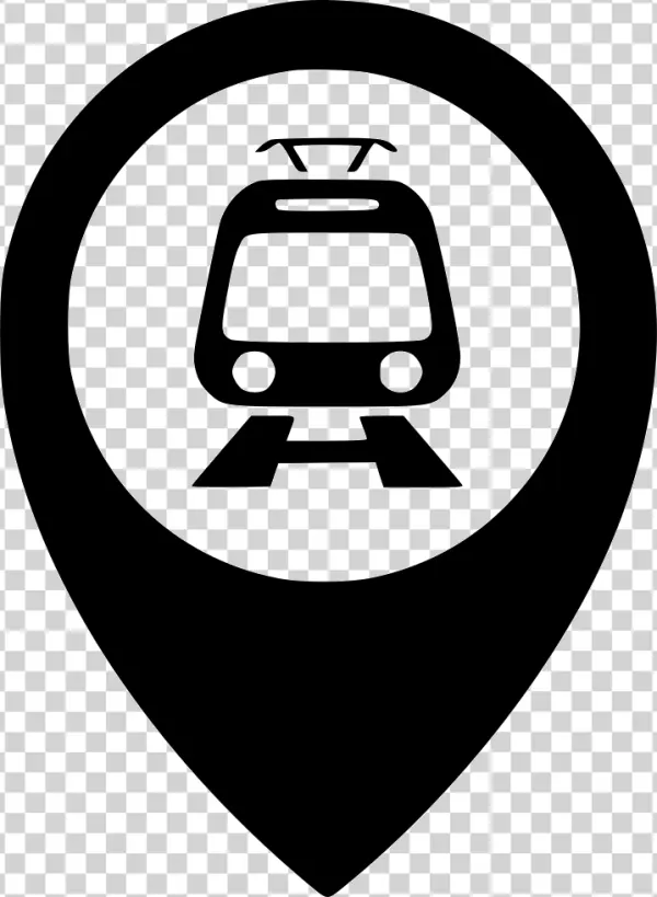 Train Station Location Pin Icon PNG