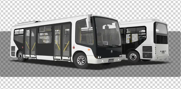 Modern City Buses PNG Transparent Background