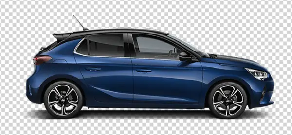 Dark Blue Hatchback Car PNG Transparent Background