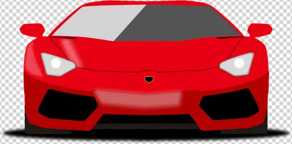 Red Sports Car Front View PNG Transparent