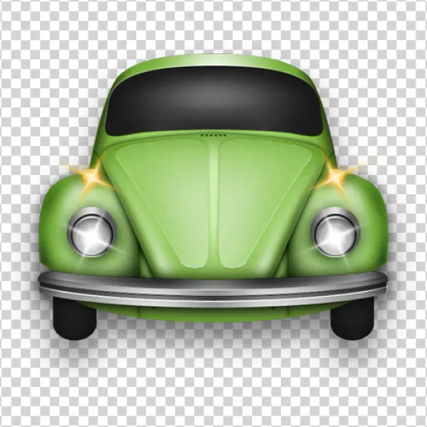 Green Vintage Beetle Car Icon PNG