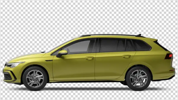 Yellow Modern Station Wagon PNG Transparent Background
