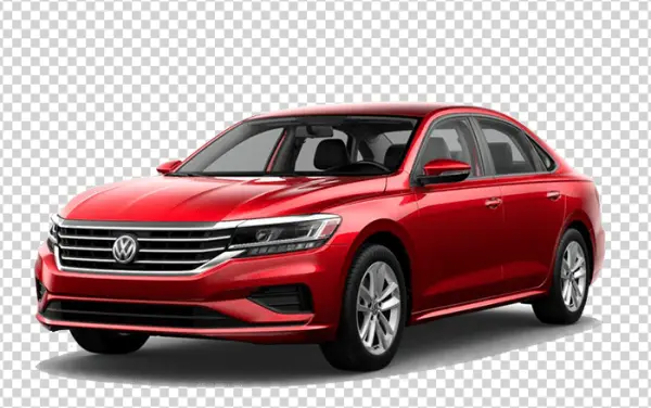 Red Volkswagen Passat PNG Transparent Background