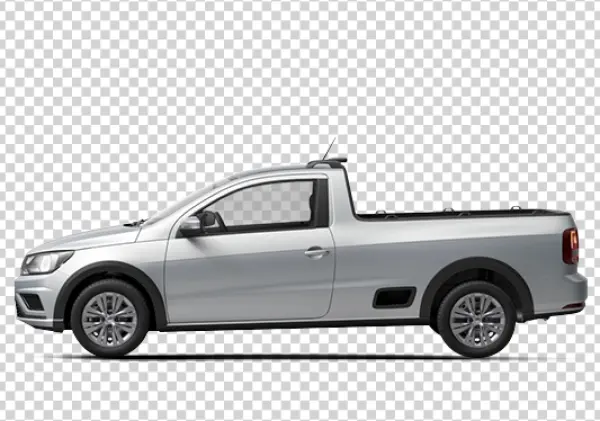 Silver Pickup Truck Side View PNG