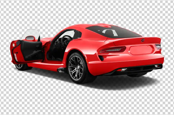 Red Sports Car Open Door PNG Transparent Background