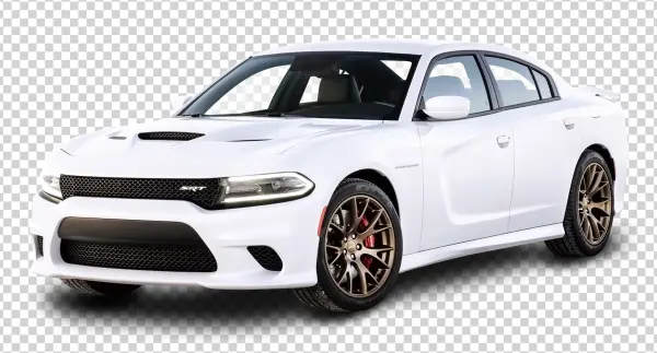 White Dodge Charger SRT PNG Transparent Background