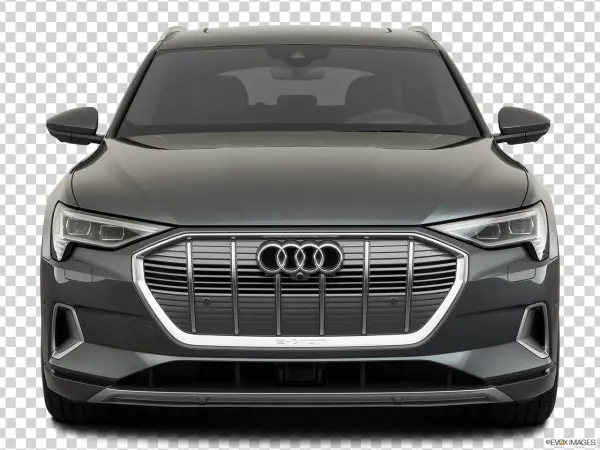 Audi E-tron Grey Electric Car Front View PNG