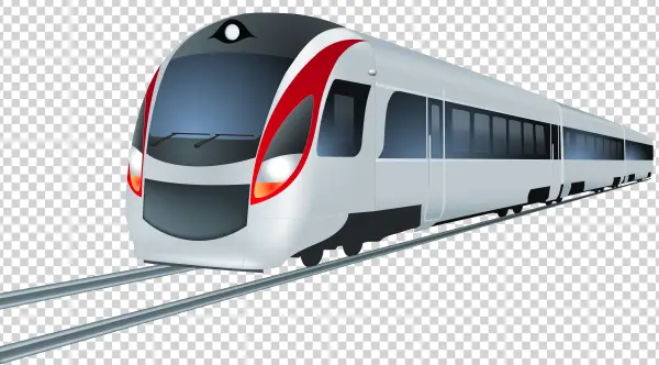Modern High-Speed Train PNG Transparent Background