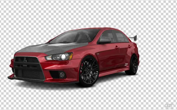 Red Mitsubishi Lancer Evo X PNG