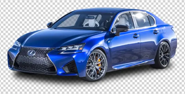 Blue Lexus Performance Car PNG Transparent Background