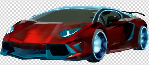 Red Neon Sports Car PNG Transparent