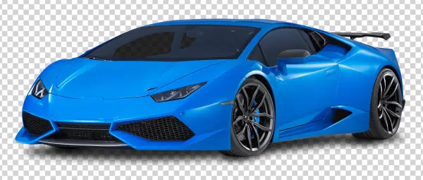 Vibrant Blue Sports Car PNG Transparent Background