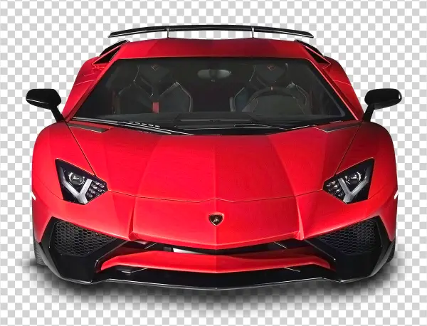 Red Lamborghini Sports Car PNG Transparent Background