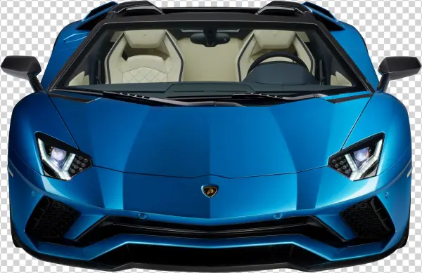 Blue Lamborghini Aventador Roadster PNG Transparent
