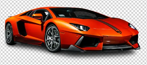 Orange Lamborghini Aventador Sports Car PNG
