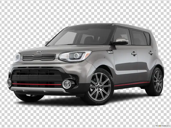 Grey Kia Soul Car PNG Transparent Background