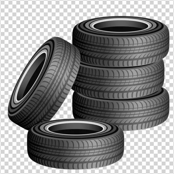 Stack of Car Tires PNG Transparent Background