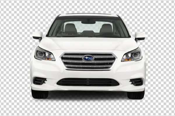 White Subaru Car Front View PNG Transparent Background