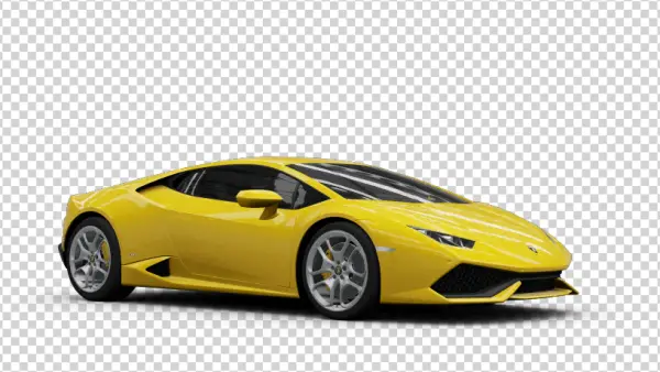 Yellow Lamborghini Sports Car PNG Transparent Background