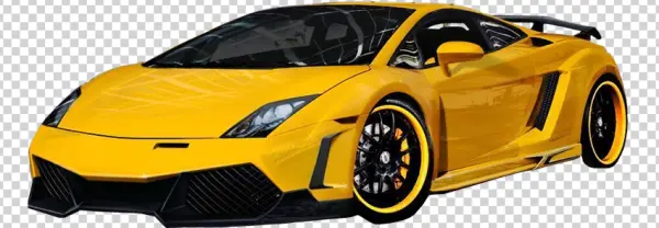 Yellow Luxury Sports Car PNG Transparent
