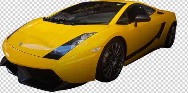 Yellow Lamborghini Sports Car PNG Transparent Background