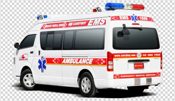 White Emergency Ambulance PNG Transparent
