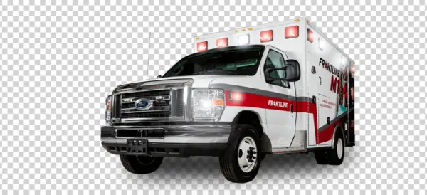 White Ambulance PNG Transparent Background