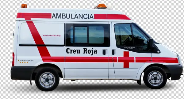Creu Roja Ambulance PNG Transparent Background