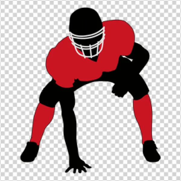 Red American Football Jersey and Helmet PNG