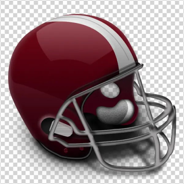 Maroon Football Helmet PNG Transparent Background