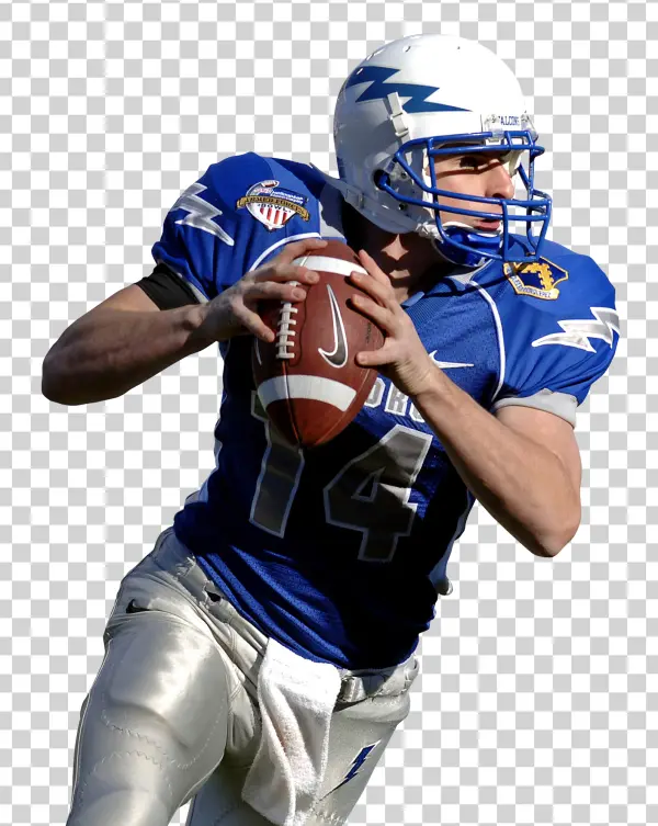Football Player Throwing Pass PNG Transparent Background