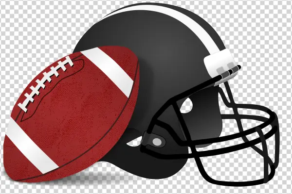 American Football and Helmet PNG Transparent Background