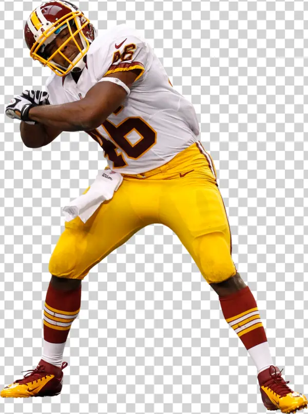 American Football Player in Action PNG