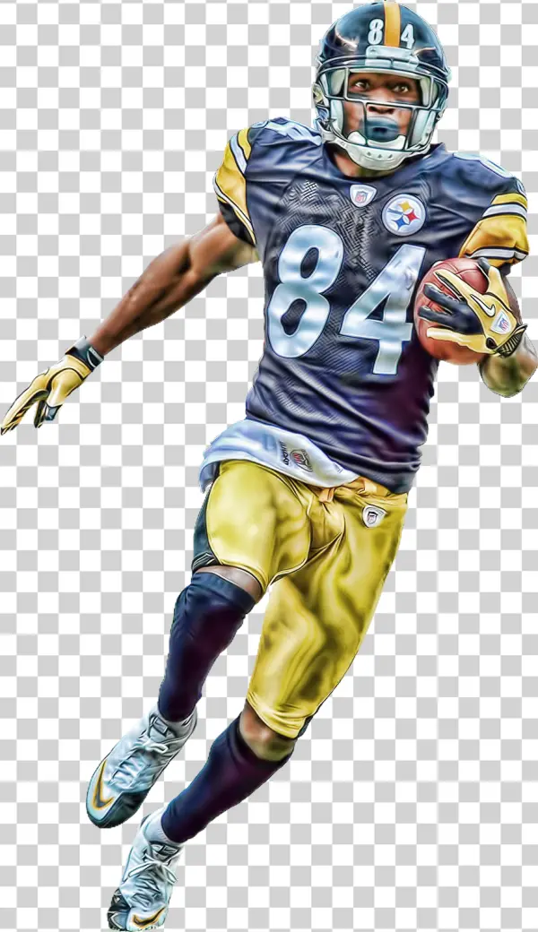 Pittsburgh Steelers Football Player Running PNG