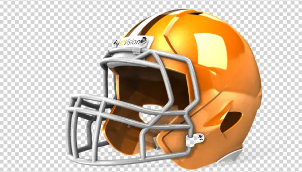 Orange Football Helmet PNG Transparent Background