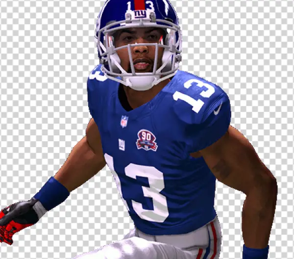New York Giants NFL Player Number 13 PNG Transparent Background
