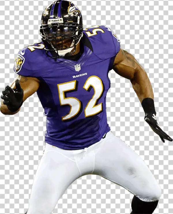 NFL Player Ray Lewis #52 Transparent PNG