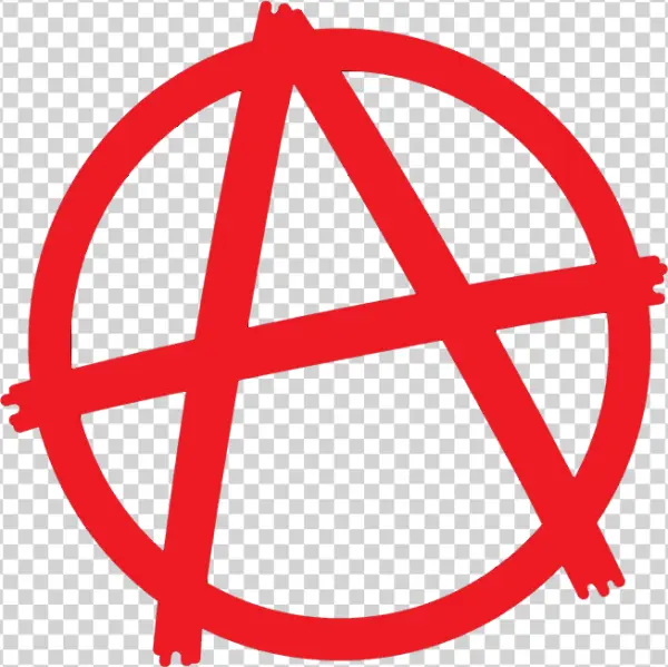 Red Anarchy Symbol PNG Transparent