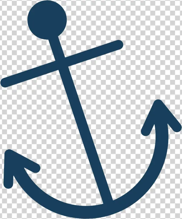 Navy Blue Anchor Icon PNG Transparent