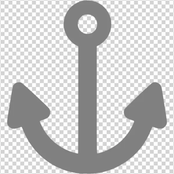 Gray Anchor Icon PNG Transparent Background