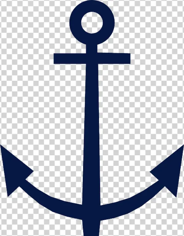 Dark Blue Anchor Symbol PNG Transparent