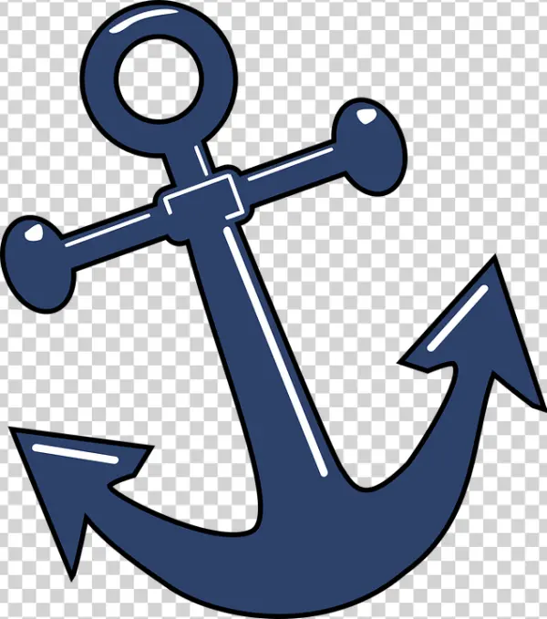 Blue Anchor PNG Transparent Background