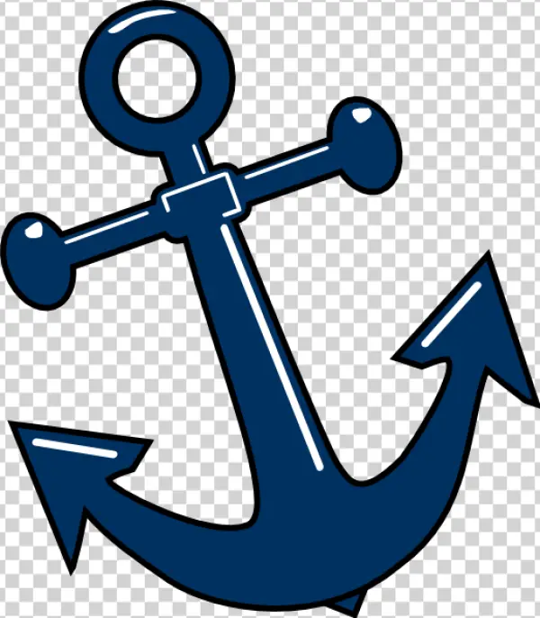 Blue Anchor PNG Transparent Background