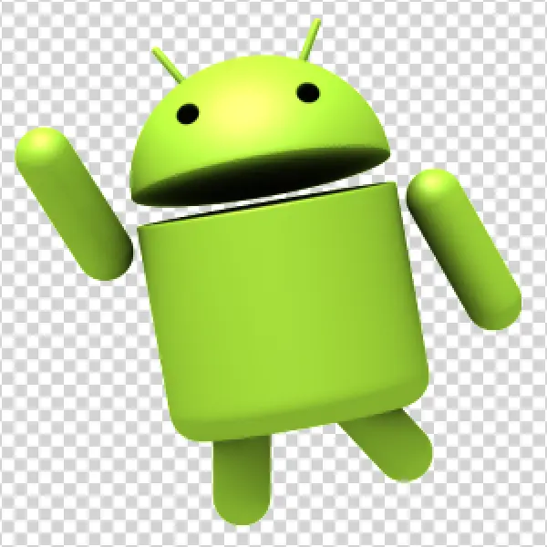 Android Robot Logo 3D PNG Transparent Background