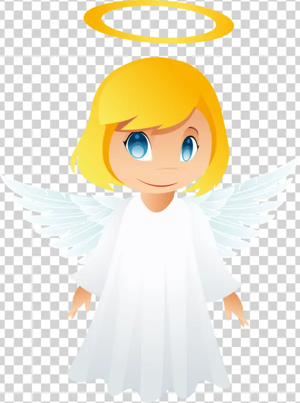 Cute Cartoon Angel PNG Transparent Background