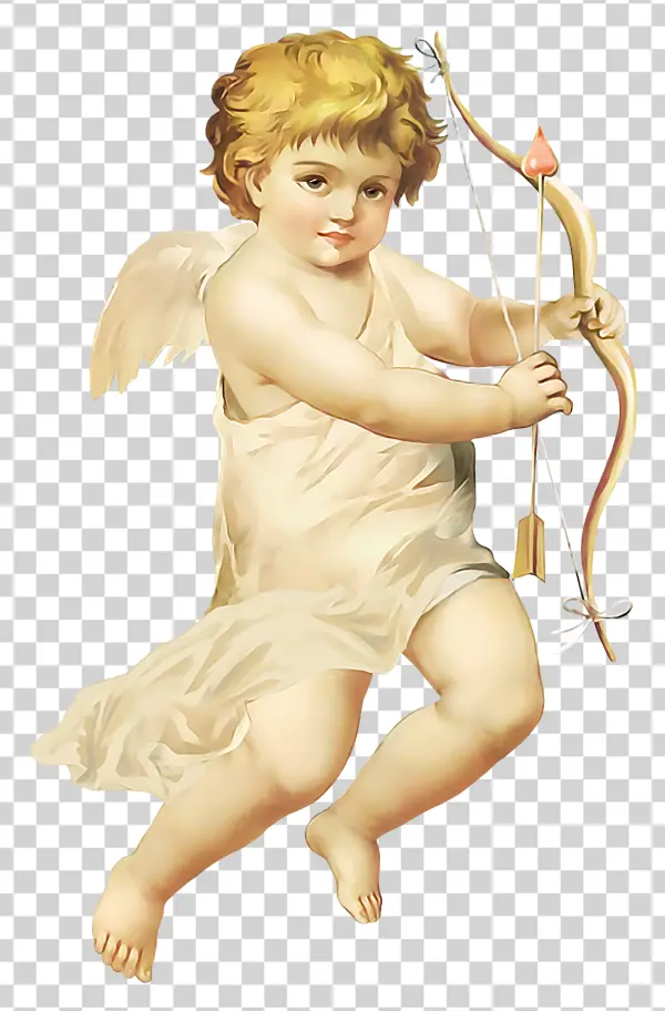 Cupid with Bow and Arrow PNG Transparent Background
