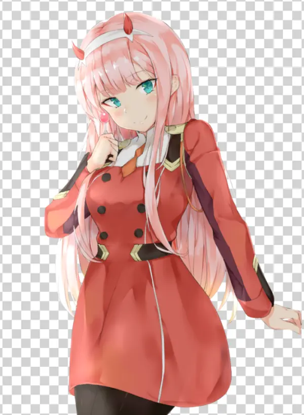 Zero Two Anime Character PNG Transparent